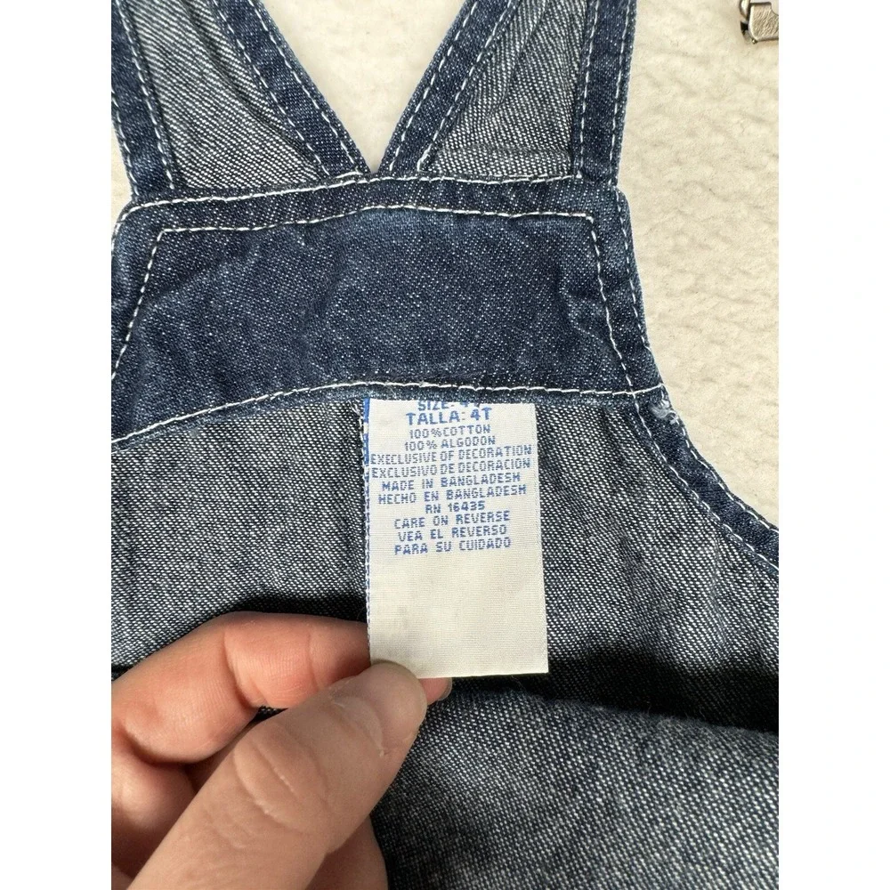 Vintage 90s Clifford The Big Red Dog Denim Overalls - Youth Kids size 4T